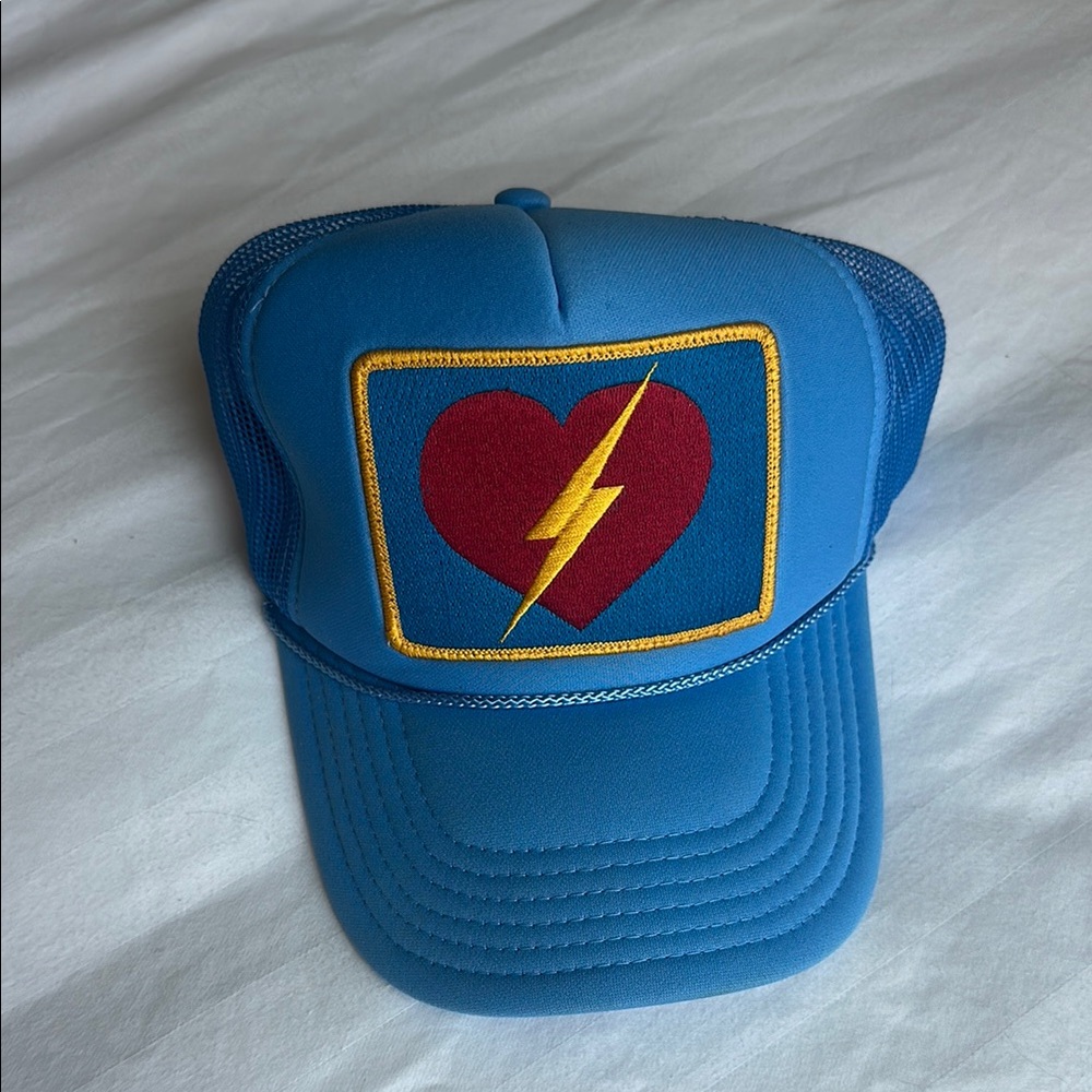 AVIATOR NATION Trucker Hat with Heart and Lightning Patch
